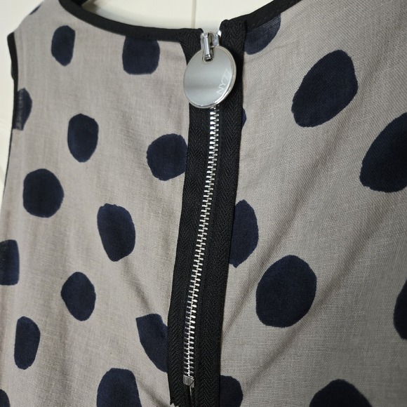 NY 77‎ Dress Polka Dot Sleeveless  Pockets Zipper  Size S/M Measured In Pics NWT - Picture 5 of 13